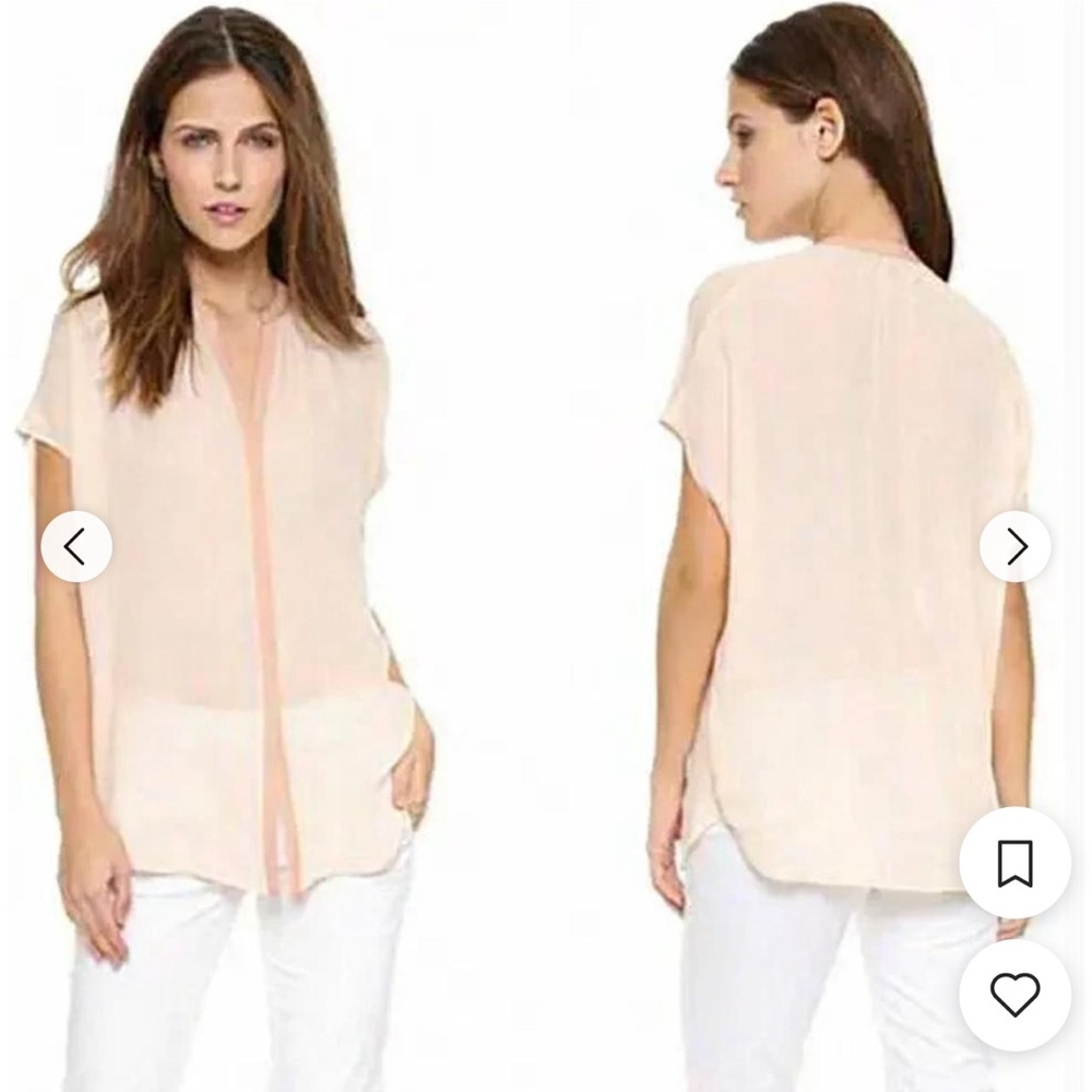 Vince 💯 silk peach blouse